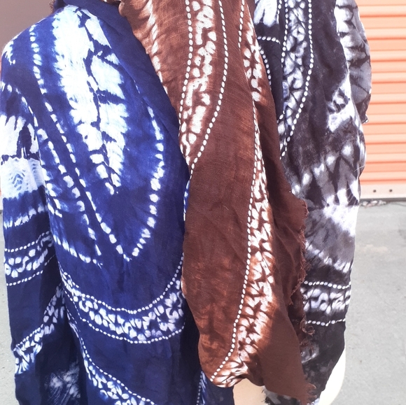 Brown Tie Dye kimono Cardigan M l New tag one size - Picture 2 of 6